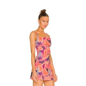 Miaou Ginger Pink & Orange Abstract Mini Dress from REVOLVE- Like New 🌺